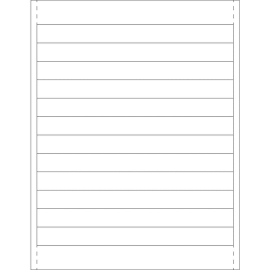 3/4 x 8 Plastic Label Holder Insert Cards 600/Case