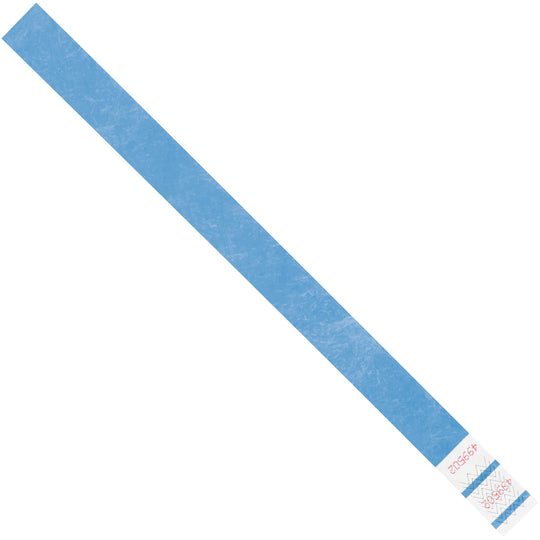 3/4 x 10" Blue Tyvek Wristbands 500/Case