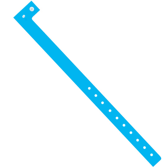 3/4" x 10" Day-Glo Blue Plastic Wristbands 500/Case