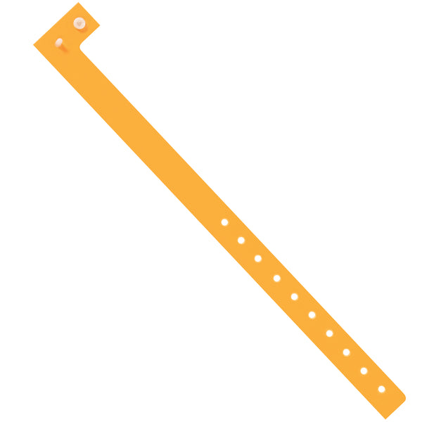 3/4" x 10" Day-Glo Orange Plastic Wristbands 500/Case