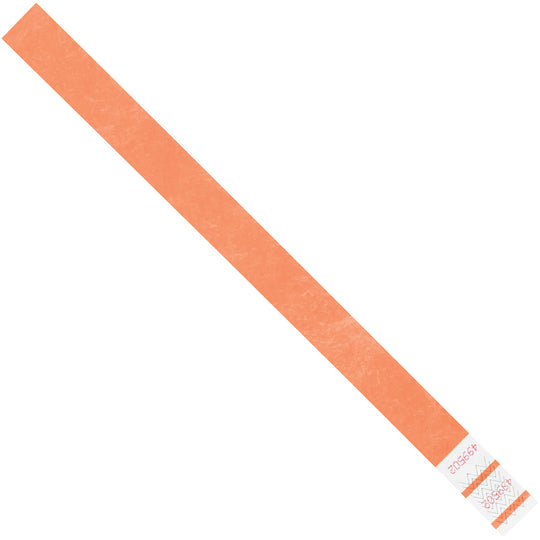 3/4 x 10" Orange Tyvek Wristbands 500/Case
