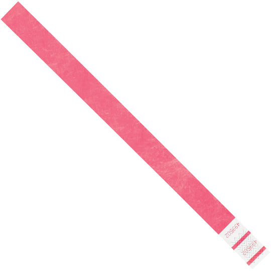 3/4 x 10" Pink Tyvek Wristbands 500/Case