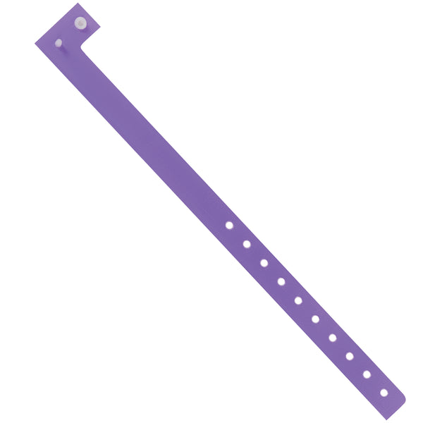 3/4" x 10" Purple Plastic Wristbands 500/Case