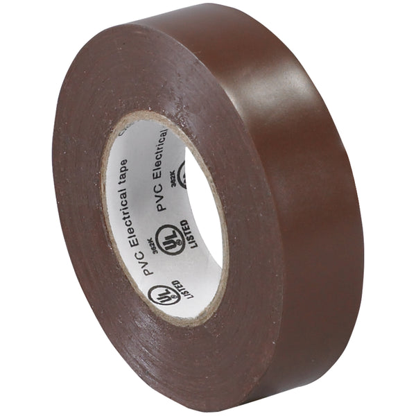 3/4" x 20 yds. Brown Electrical Tape 200/Case
