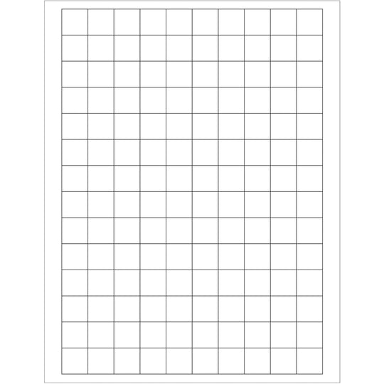 3/4 x 3/4" White Rectangle Laser Labels 14000/Case