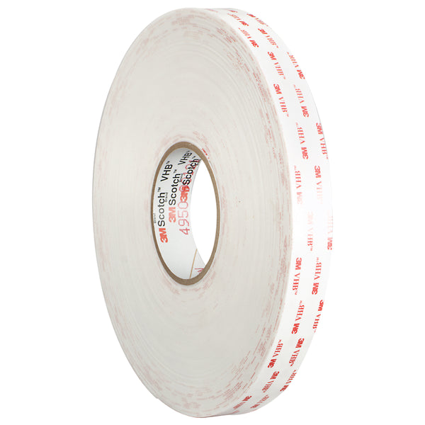 1/2" x 5 yds. White 3M 4930 VHB Tape