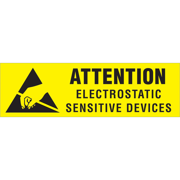 3/8 x 1 1/4" - "Electrostatic Sensitive Devices" Labels 500/Roll
