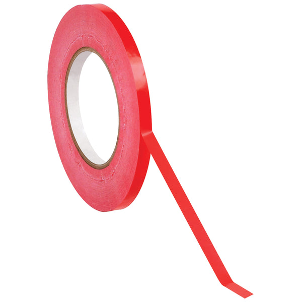 3/8" x 180 Yard Red Poly Bag Sealing Tape 16/Case