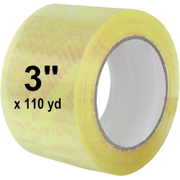 3" x 110 Yard Clear (2.3 mil) Packing Tape 24/Case