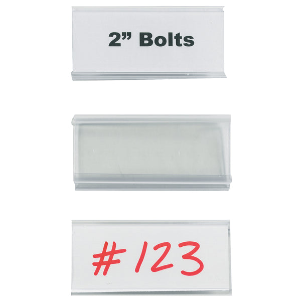 3 x 1 5/16 Wire-Rac Snap-On Label Holders 25/Case