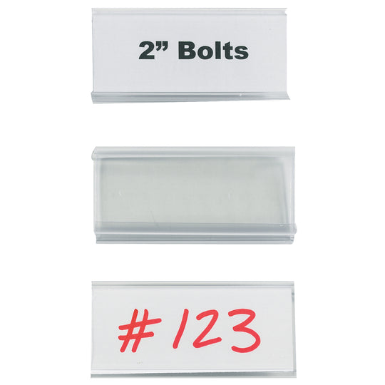 3 x 1 5/16 Wire-Rac Snap-On Label Holders 25/Case