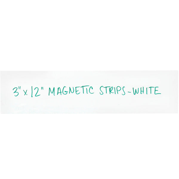 3 x 12 White Warehouse Labels - Magnetic Strips 25/Case