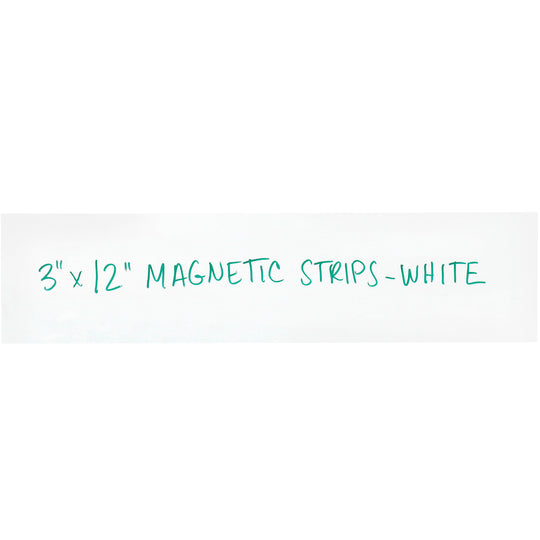 3 x 12 White Warehouse Labels - Magnetic Strips 25/Case