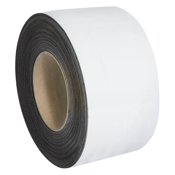 3" x 100 Foot - White Warehouse Labels - Magnetic Rolls