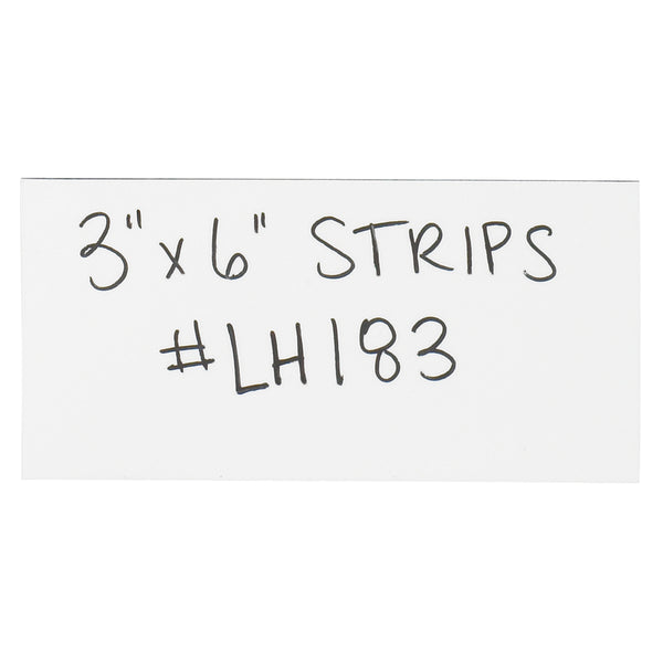 3 x 6 White Warehouse Labels - Magnetic Strips 25/Case