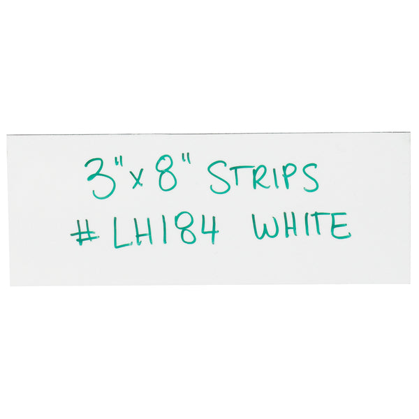 3 x 8 White Warehouse Labels - Magnetic Strips 25/Case
