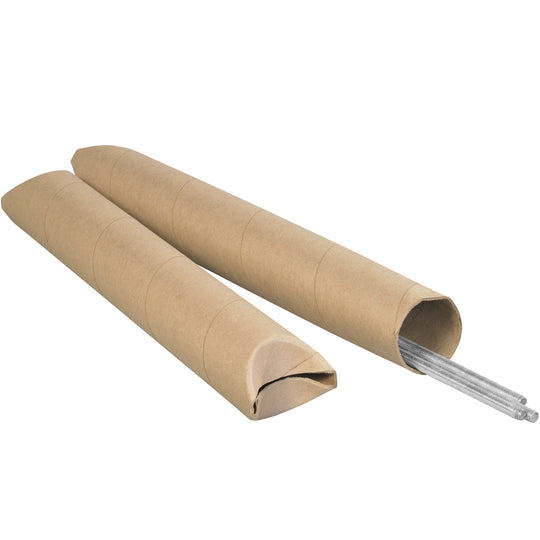 3 x 26 Kraft Crimped End Mailing Tubes .070 Gauge 24/Case