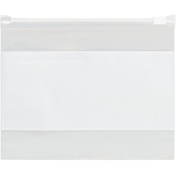 12 1/2 x 9 (3 mil) Slider Grip Reclosable Poly Bags w/ White Block 100/Case