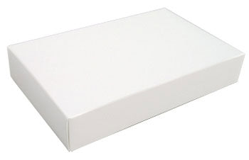 11-1/4 x 7-3/8 x 2 White 3 lb. Rectangular Candy Box LID 250/Case