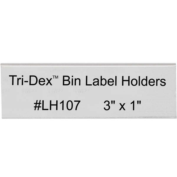 3 x 1 Tri-Dex Bin Label Holders 25/Case