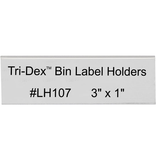 3 x 1 Tri-Dex Bin Label Holders 25/Case