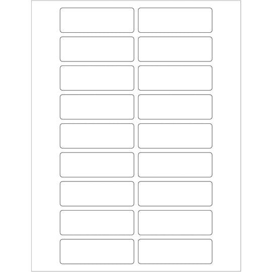 3 x 1" White Rectangle Laser Labels 1800/Case