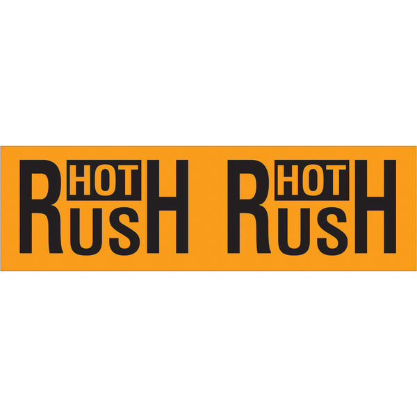 3 x 10" - "Hot Rush" (Fluorescent Orange) Labels 500/Roll