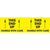 3 x 10" - "This End Up - Handle With Care" (Fluorescent Yellow) Labels 500/Roll