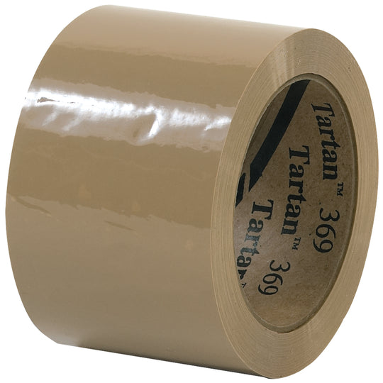 3" x 110 Yard Tan #369 (1.6 mil) 3M Carton Sealing Tape 24/Case