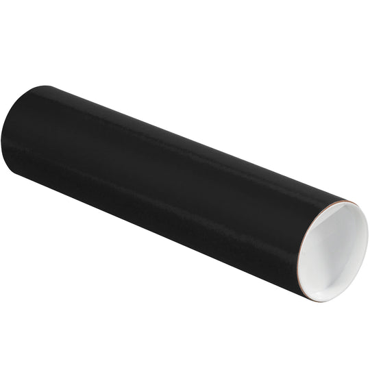3 x 12 Black Mailing Tubes With End Caps .070 Gauge 24/Case