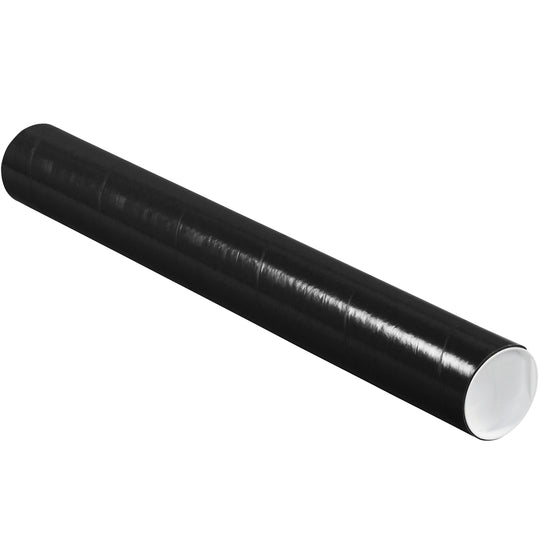3 x 24 Black Mailing Tubes With End Caps .070 Gauge 24/Case