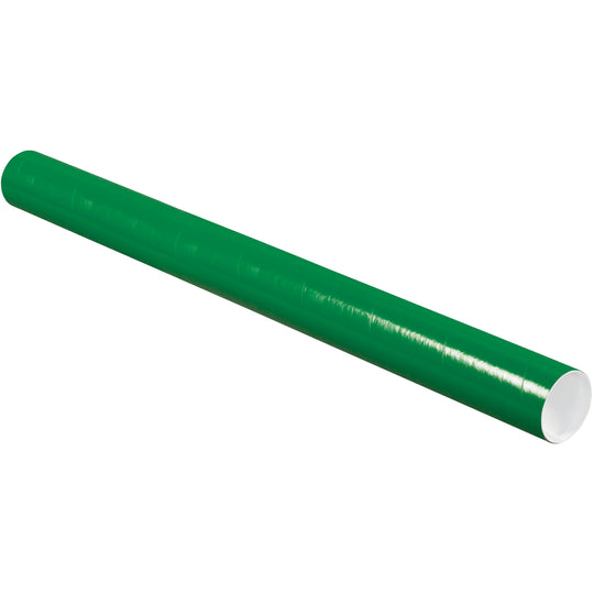 3 x 36 Green Mailing Tubes With End Caps .070 Gauge]
