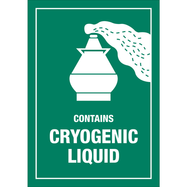 3 x 4 1/4" - "Contains Cryogenic Liquid" Labels 500/Roll
