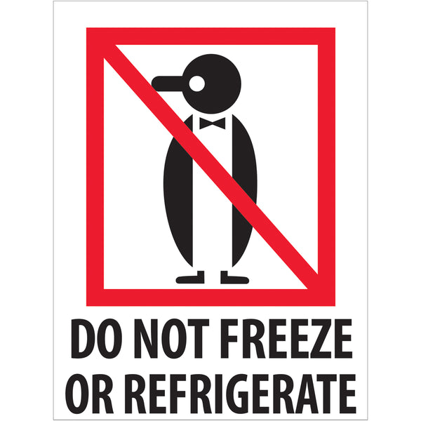 3 x 4" - "Do Not Freeze or Refrigerate" Labels 500/Roll