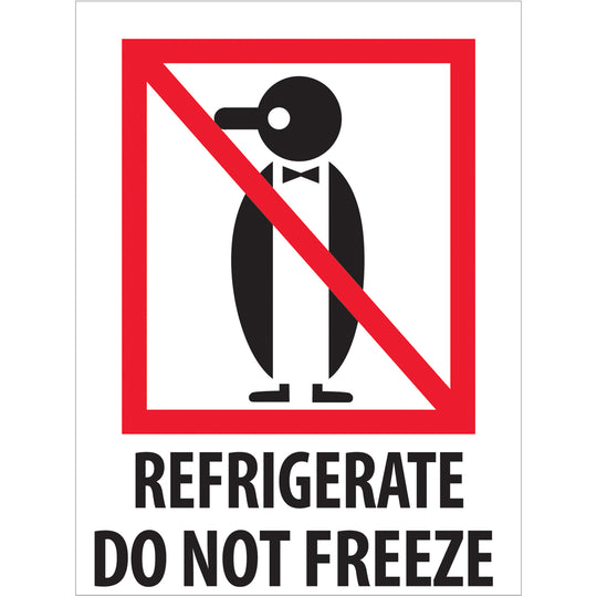 Refrigerate Do Not Freeze Pictorial Labels (3 x 4) 500/Roll