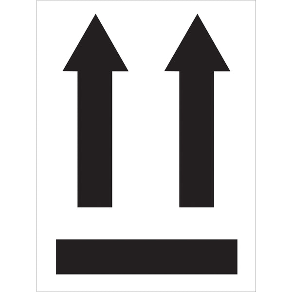 3 x 4" - (two up arrows over black bar) Labels 500/Roll