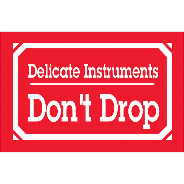 3 x 5" - "Delicate Instruments - Don't Drop" Labels 500/Roll