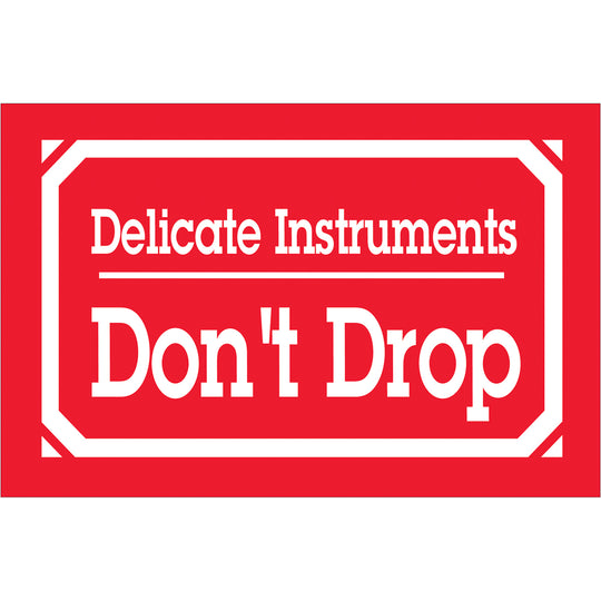 3 x 5" - "Delicate Instruments - Don't Drop" Labels 500/Roll