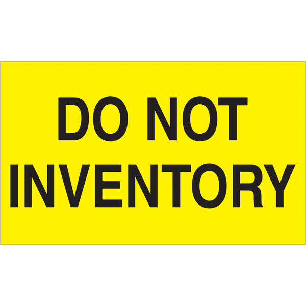 3 x 5" - "Do Not Inventory" (Fluorescent Yellow) Labels 500/Roll