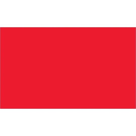 3 x 5" Fluorescent Red Inventory Rectangle Labels 500/Roll