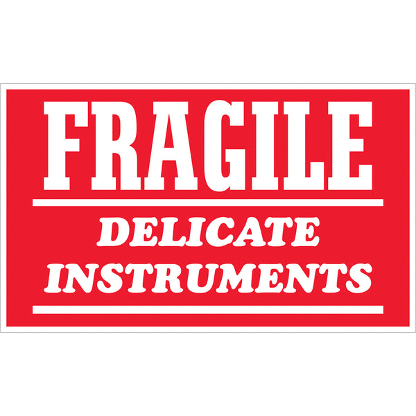 Fragile Delicate Instruments Labels (3 x 4) 500/Roll