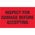 3 x 5" - "Inspect For Damage Before Accepting" (Fluorescent Red) Labels 500/Roll