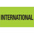 3 x 5" - "International" (Fluorescent Green) Labels 500/Roll
