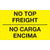3 x 5" - "No Carga Encima" (Fluorescent Yellow) Bilingual Labels 500/Roll