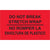 3 x 5" - "No Romper La Envoltura De Plastico" (Fluorescent Red) Bilingual Labels 500/Roll