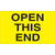 3 x 5" - "Open This End" (Fluorescent Yellow) Labels 500/Roll