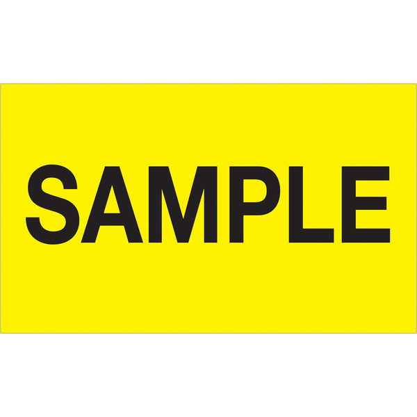 3 x 5" - "Sample" (Fluorescent Yellow) Labels 500/Roll