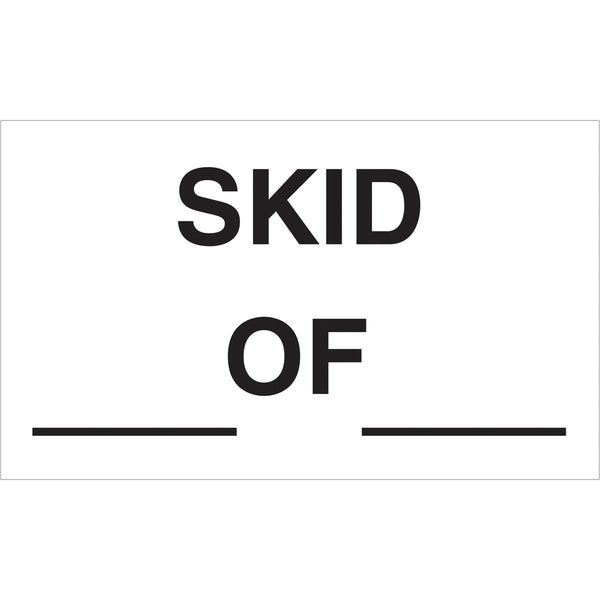 3 x 5" - "Skid___ of ___" Labels 500/Roll