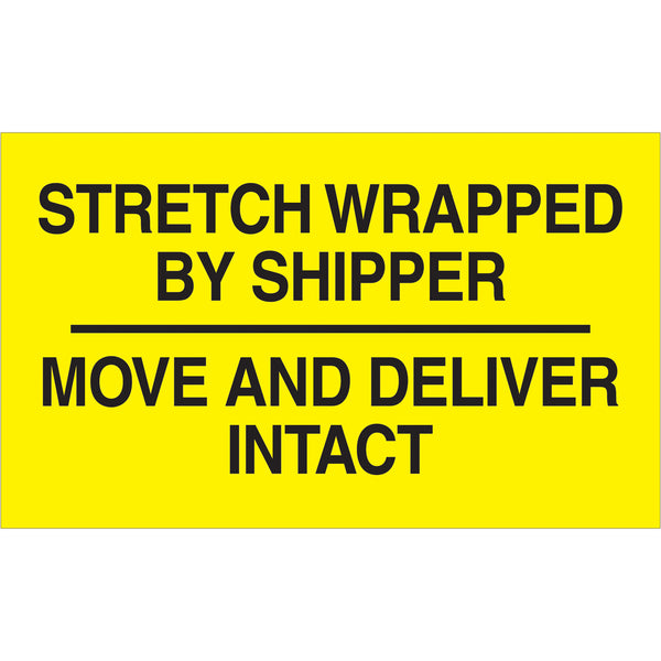3 x 5 "Stretch Wrapped By Shipper" 500/Roll