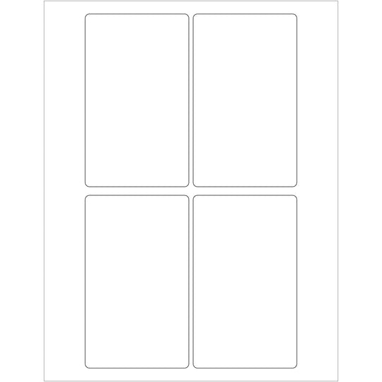 3 x 5" White Rectangle Laser Labels 400/Case